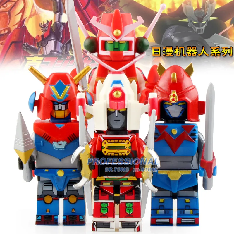 

50PCS Mechander Robo Building Blocks Super Electromagnetic Machine Voltes V Leader Daimos Com-Battler V toys for children WM6069