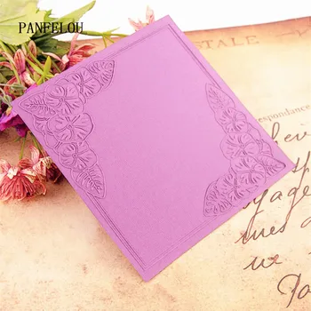 

PANFELOU 15x15cm Flowers sealin Embossing folders Plastic For Scrapbooking DIY Template Fondant Cake Photo Album Card Making