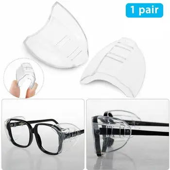 

1 Pair Safety Glasses Protective Covers for Eyewear Goggles Side Shields TPU Polyurethane Clear Flap Side Protector