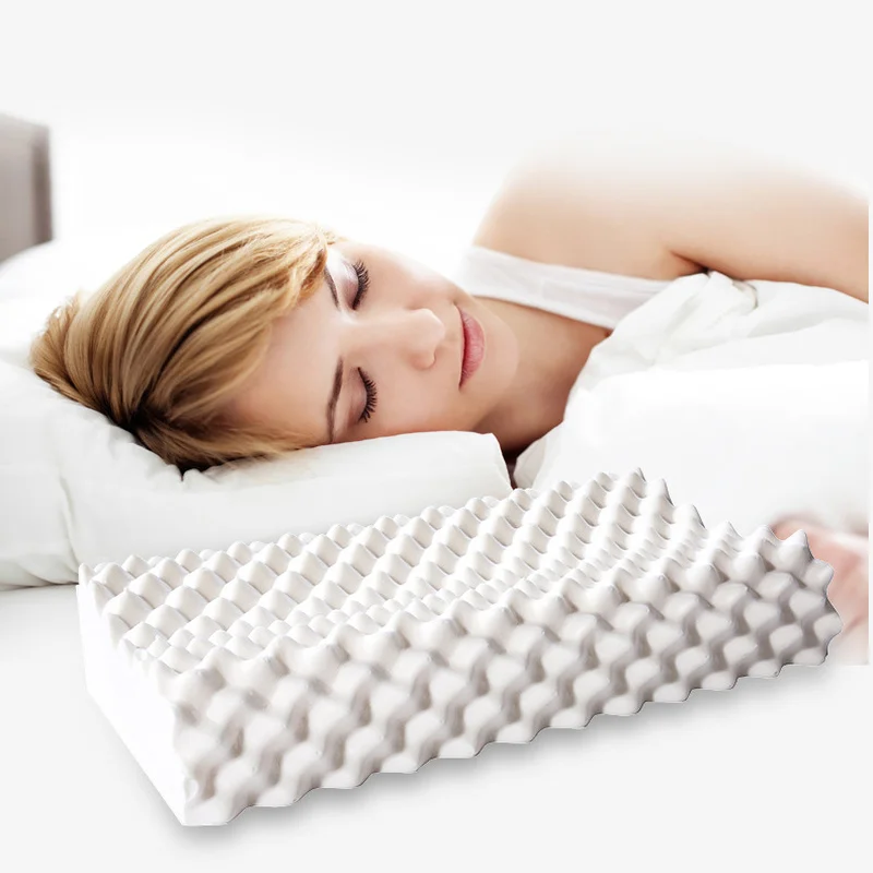 New Sleep Natural Latex Pillow Massage Pillows Orthopedic kussens Oreiller Almohada Cervical Poduszkap Memory | Дом и сад