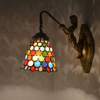 Colorful Tiffany Wall Lights Corner Lamp Indoor Lighting Fixture for Home Living Room Bar Industrial Mediterranean Mermaid Decor 2