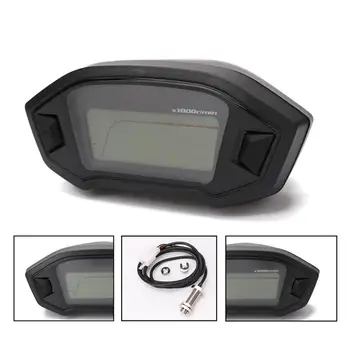 

2-4 Cylinders Motorcycle LCD 7 Color Backlight Digital Speedometer Odometer 6 segment fuel display