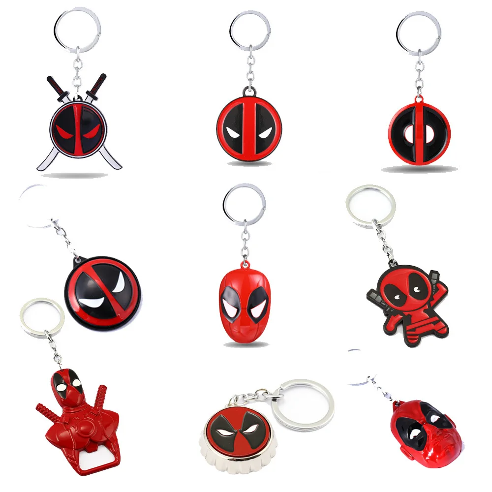 Anime nuevo superhéroe de dibujos animados X-Los hombres Deadpool llavero de Metal clave colgante CADENA DE Chaveiro clave anillos accesorios de la joyería