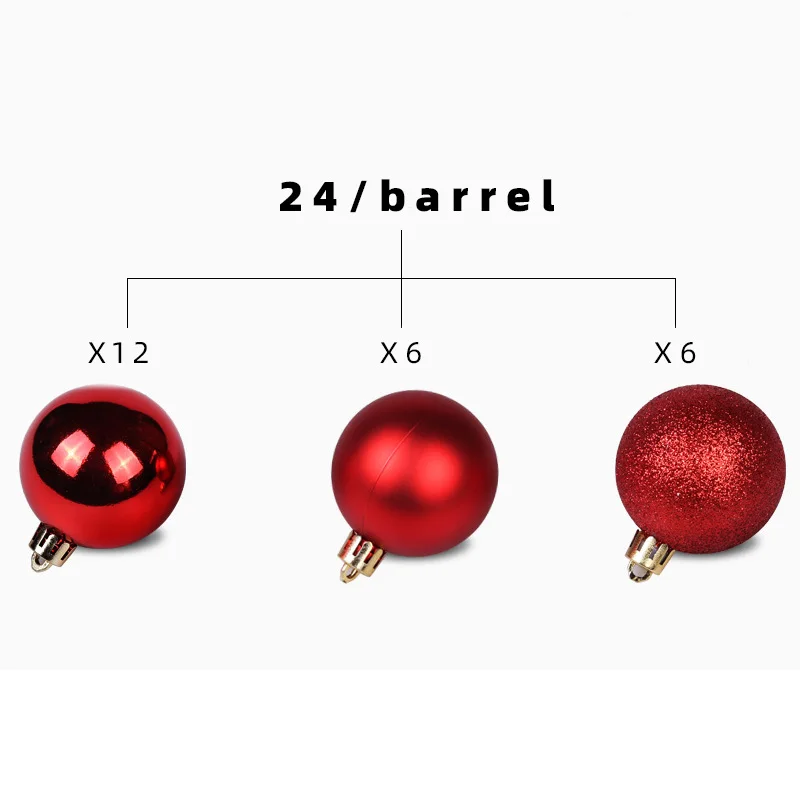 24 шт Рождественская елка шар-безделушка висячий шар украшение для дома украшение для домашней вечеринки декор Рождественское украшение подарок C1407 d