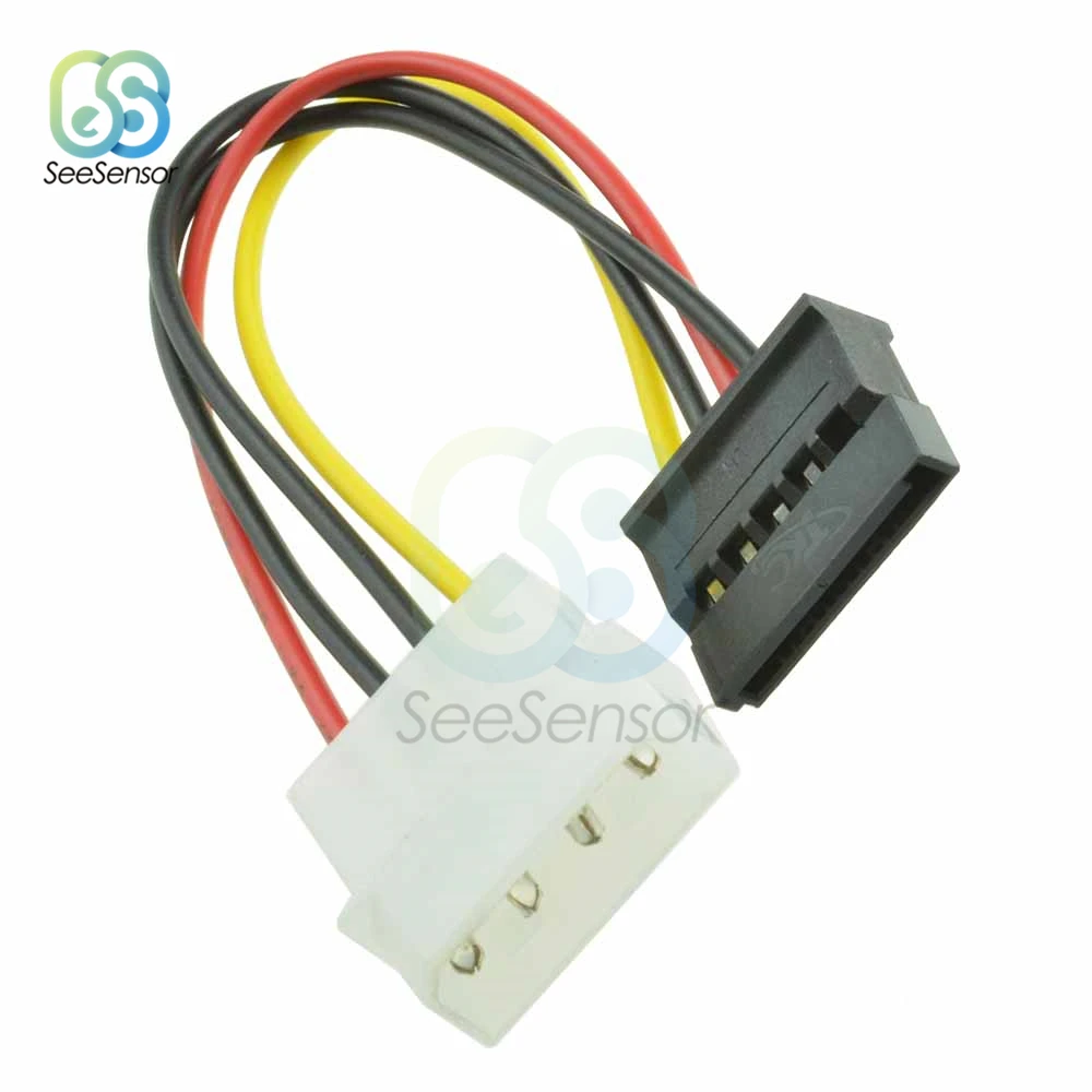 

5Pcs IDE to Serial ATA SATA Hard Drive Power Adapter Cable 4-pin Power Drive Adapter Cable to Molex IDE SATA 15-pin Connector