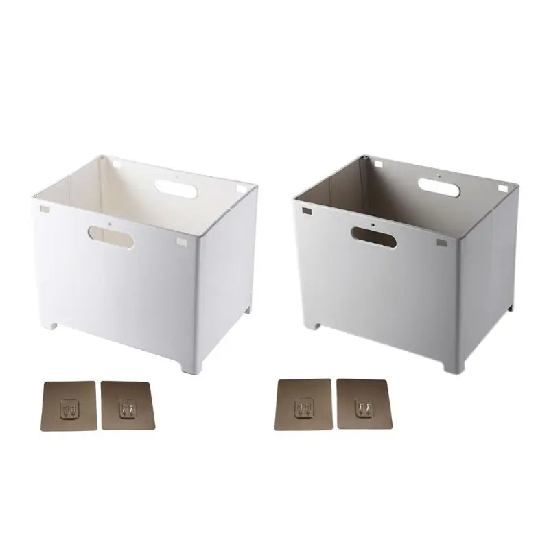 

Folding Wall Mounted Clothes Storage Basket Collapsible Laundry Sundries Towels