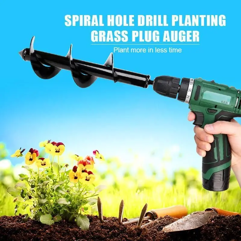 Garden Auger Drill Bit Tool Spiral Hole Digger Ground drill earth For Seed planting Gardening fence Flower Planter | Инструменты