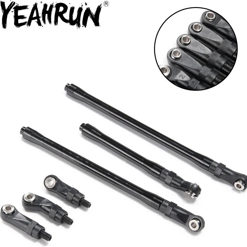 YEAHRUN 10 шт./компл. черный комплект соединительных звеньев из сплава CNC для Axial SCX10 II