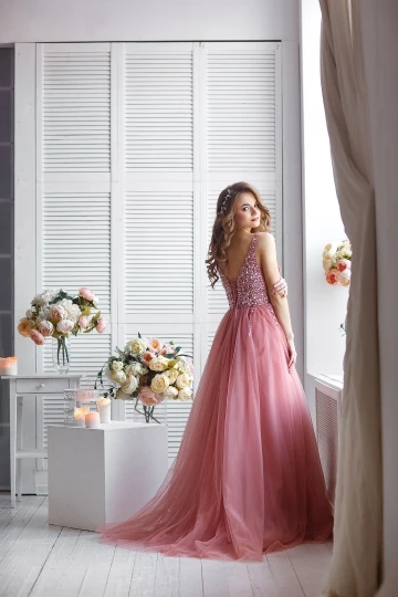 Luxury Beads Sexy Evening Dresses Long A line V neck Sleeveless Formal Occasion Party Prom Dresses robe de soiree