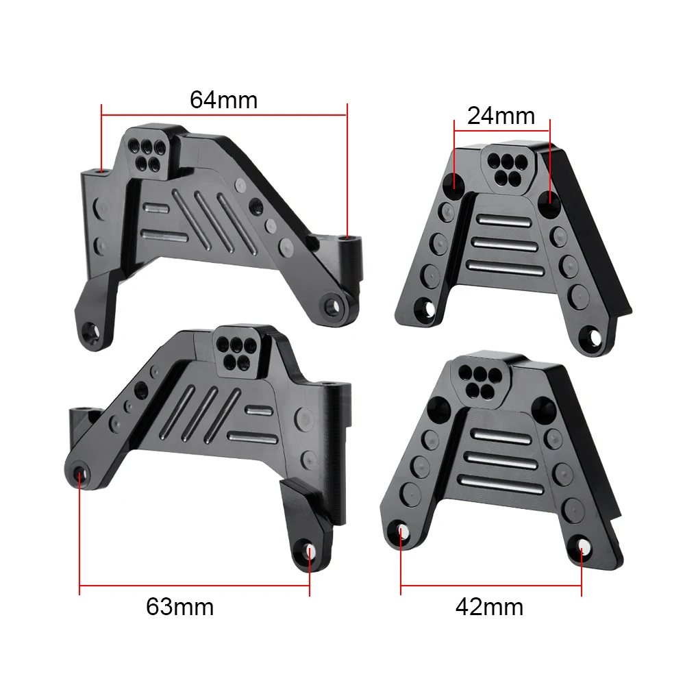 4pcs Rc Car Shock Absorber Towers Mount With Adjustable Mount For 1/10 Axial Scx10 Iiiaxi03007