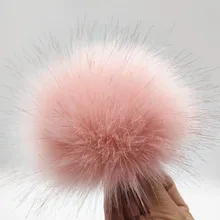 12 см, искусственный мех, помпоны, Меховые помпоны, пушистые Помпоны для вязаных шапочек, шапка, обувь, сумки, аксессуары для одежды