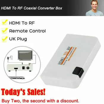 

HDMI To RF Coaxial Converter TV Transmitter Box With Remote Control For HDTV PC