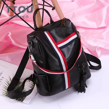 

Retro High Capacity Zipper Women Backpack For Youth Book Hold Bags Leather Laptop Ladies Office Travel Female Shoulder Bags