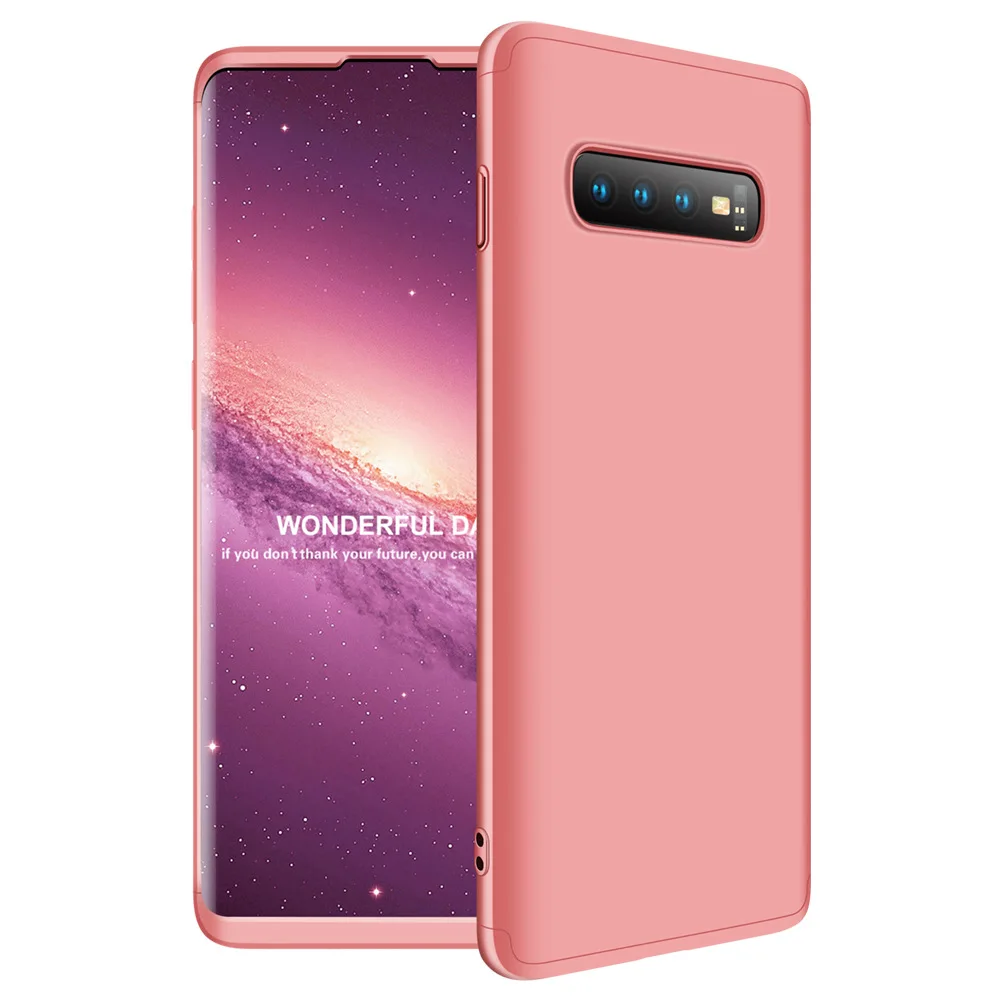 Матовый ТПУ Прозрачный ударопрочный бампер чехол для телефона для samsung S10 10E Plus чехол Защита - Цвет: Rose Gold