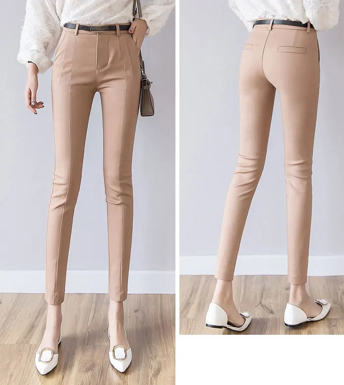 Брюки женские новые капри длиной до щиколотки женские леггинсы Pantalon Femme рабочая одежда тонкие с высокой талией эластичные повседневные женские брюки
