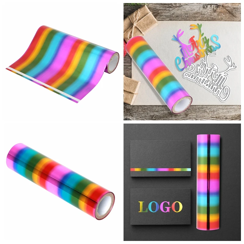 

5M Colored Hot Stamping Foil Paper Glimmer Foil Holographic Heat 1 Roll Foil Transfer Sheets DIY Crafts