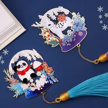 

Cartoon anime Cute Metal Brassiness Tassel Bookmark Stationery Book Folder Office School Exquisite Gift School Supplies