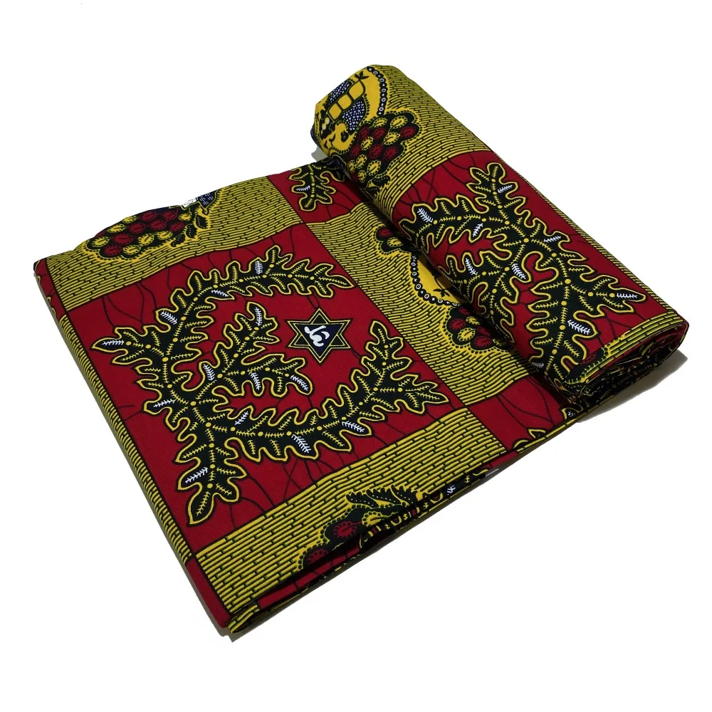 Holland real wax fabric high quality cotton Africa Nigeria Ghana style Ankara fabric African clothing wax print 6 yards