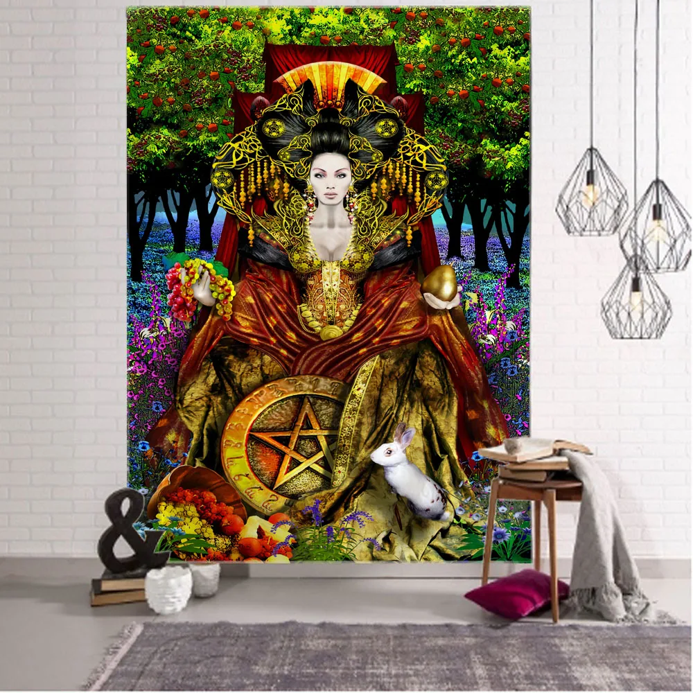 Tarot Kaart Waarzeggerij Wandtapijt Kunst Deco Deken Gordijn Opknoping In De Slaapkamer Woonkamer Decoratie Mysterieuze Boho Stijl