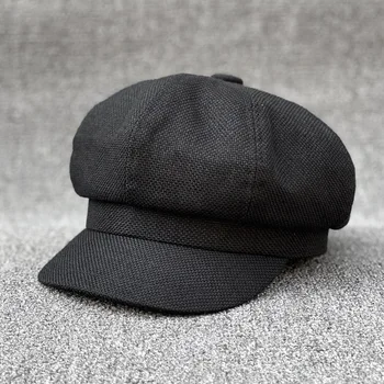 

Cotton linen small head octagonal hat children summer newsboy caps men and women plus size beret cap 54cm 56cm 57.5cm 59cm 61cm