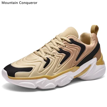 

Mountain Conqueror New Fashion Man Sneakers Lace Up Vulcanize Running Male Shoes Breathable Mesh Flats Casual Shoes Size 38-46