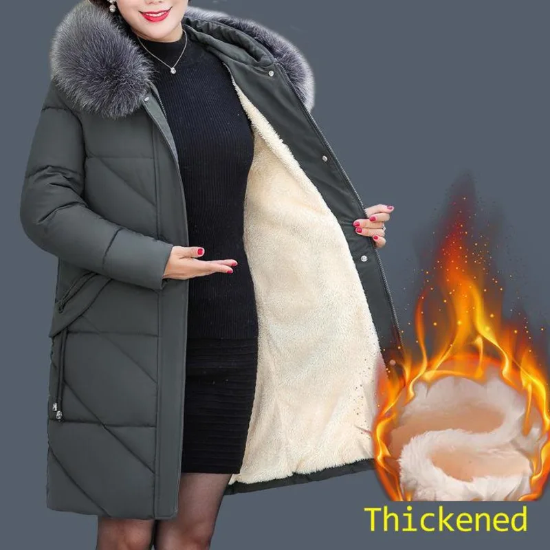 Зимняя теплая куртка-пуховик с капюшоном длинное женское пальто женские топы