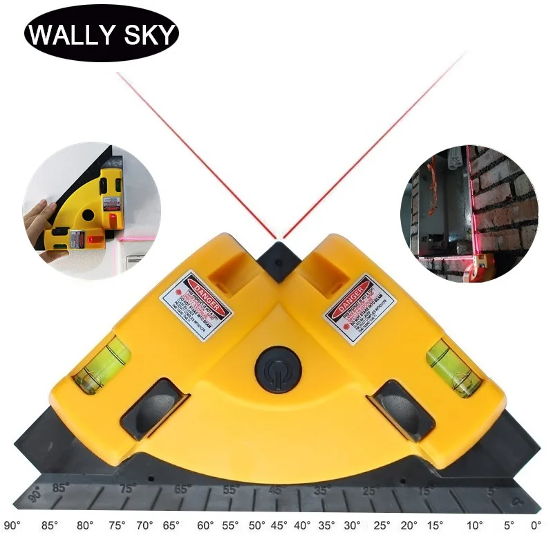 

Red Line 90° Right Angle Laser Level Horizontal Vertical Electronic Measurement Tools Indoor Outdoor Laser Level for Building