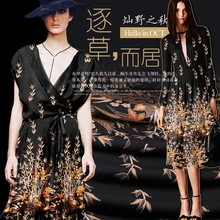 135 см широкая набивная натуральная шелковая ткань 12 мм шелковая крепдешин ткань микро-перспективная креповая ткань оптом шелковая ткань