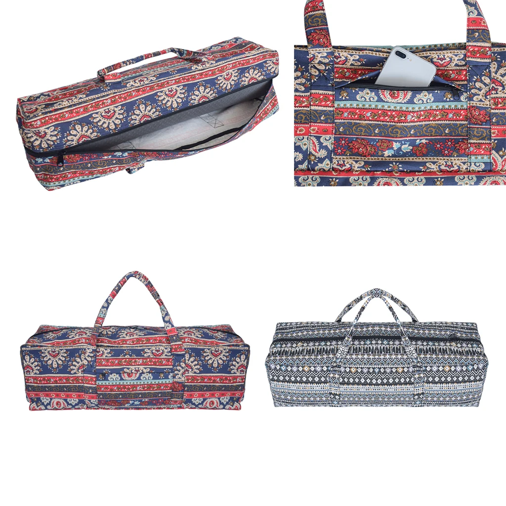 Yoga Bag Canvas Fitness Bag Yoga Mat Carrier Yoga Bag Full Zipper Perfect Gifts for Yoga Men Large Capacity Travel Gym Bag