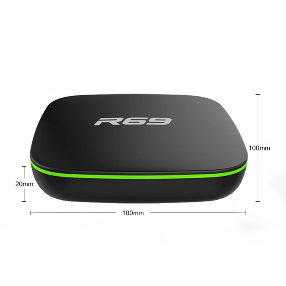 R69 2,4 ГГц WiFi Android ТВ приставка Android 7,1 Смарт ТВ приставка 2 Гб 16 Гб Amlogic S905W четырехъядерный ТВ приставка 1 ГБ 8 ГБ