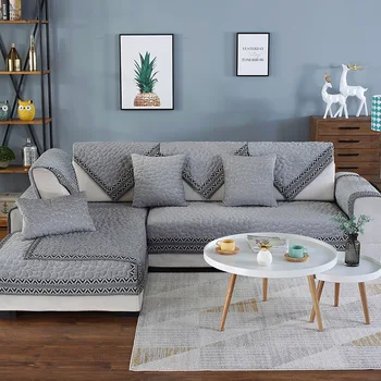 

L Shaped Universal Chenille Sofa Cape Quilting Four Seasons Sofa Cushion Cover