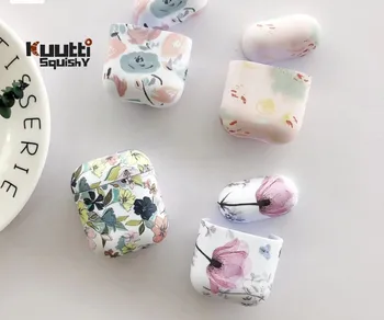 

Squishy Home Beautiful Flower Bluetooth Wireless Earphone Case for AirPods Charging Box Protective Cover Accessory Earpods Case