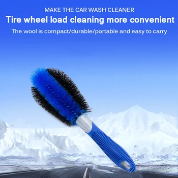 

Auto Wheel Wash Brush Vehicle Cleaning Brush Wheel Rim Tire Washing Brush Auto Scrub Brush for Car Motorcycle Bike