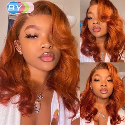 Orange Ginger Frontal Wig Color Wigs Lace Front HD Lace Brazilian Body Wave Lace Front Wig Ginger Orange Lace Front Wig ForWomen