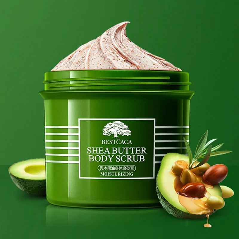 Avocado Scrub Body Shea Butter Cream Facial Dead Sea Salt For