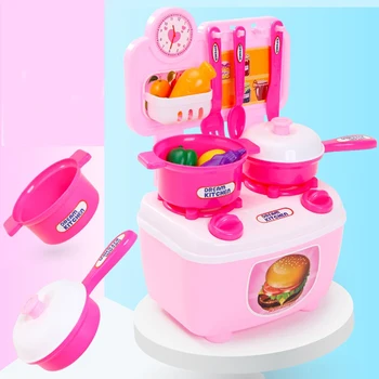 

9pcs/Set Role Play Mini Simulation Kitchenware Tableware Cookware Appliance Kitchenware Education Toys for Children Girls Gift