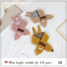 Милые Раббот розовый Детские зимние штаны шарф помпоном детская шарф для девочек, для мальчиков теплые шарфы, вязаный животных Kwayi детей кольцо Обёрточная бумага