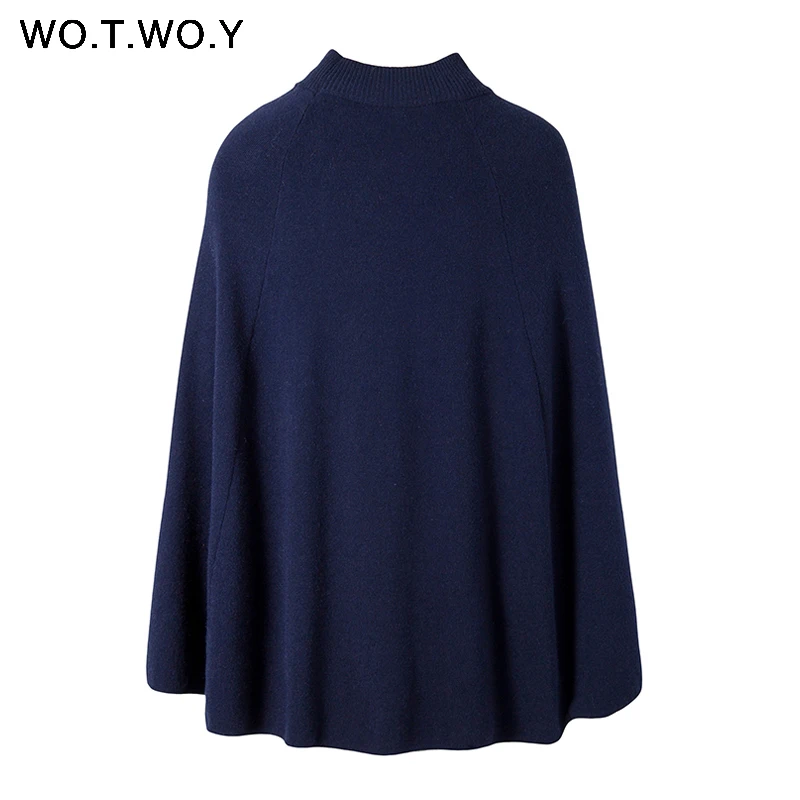 2018 Knitted Cloak Sweater Women Casual Loose Shawl Autumn Winter Streetwear Poncho Women Sweater And Pullovers Plus Size