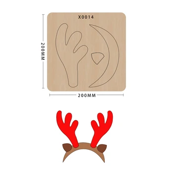 

Christmas decoration Diy die cut scrapbooking templat elk headdress shaped cutting knife mold Suitable for big shot machines