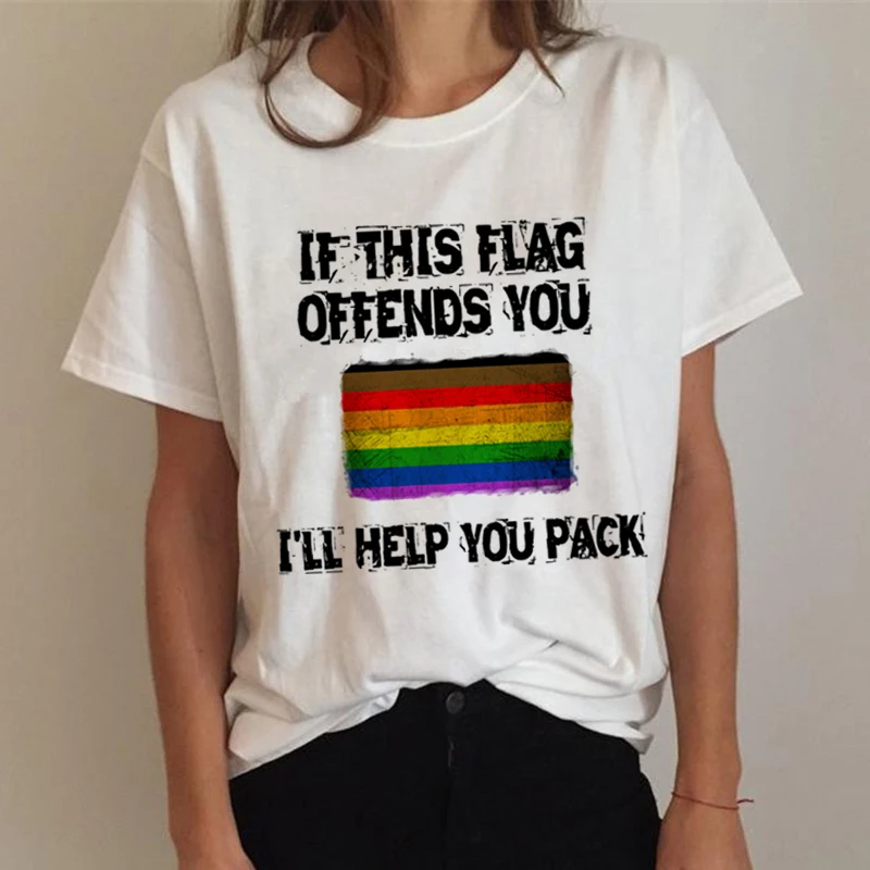 Rainbow Female flag T-Shirt LGBTQ Pride
