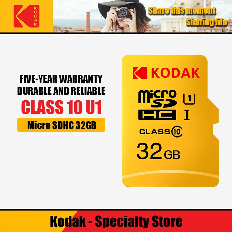 Карта памяти Kodak Micro SD 16 ГБ 32 64 128 класс 10 256 карта для смартфонов Samsung флеш-карта 512 |
