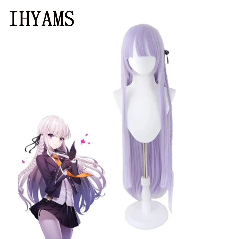 Danganronpa Kirigiri парик Kyouko Косплей Костюм Dangan Ronpa Женские Длинные Синтетические волосы