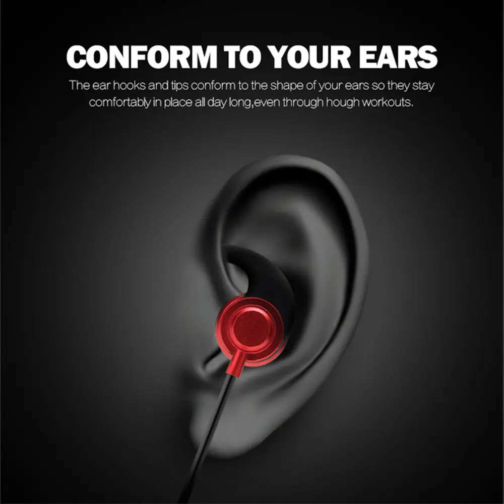 HYASIA Magnetic Neckband Wireless Headsphone IPX4 Sweatproof Bluetooth Earphone Headset Handfree Stereo Metal Earbuds For Xiaomi