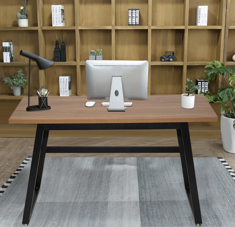 Rustic Wood Computer Desk Vintage Industrial Home Office Desk with Heavy-Duty Metal Base Works As Writing Desk Study Table Rustic Wood Computer Desk Vintage Industrial Home Office Desk with Heavy-Duty Metal Base Works As Writing Desk Study Table