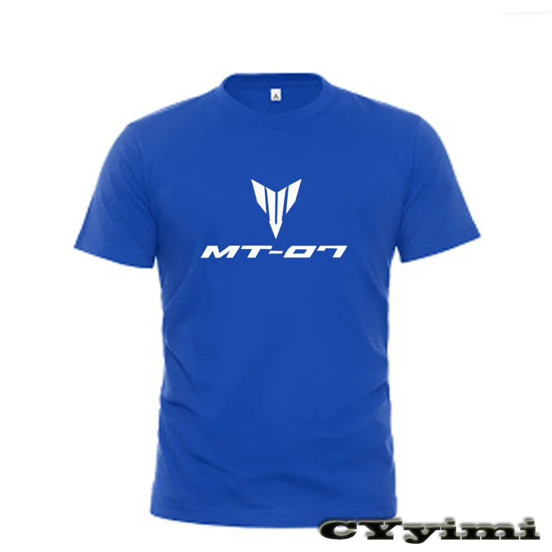 For Yamaha MT-07 MT07 mt07 T Shirt Men New LOGO T-shirt 100% Cotton Summer Short Sleeve Round Neck Tees Male