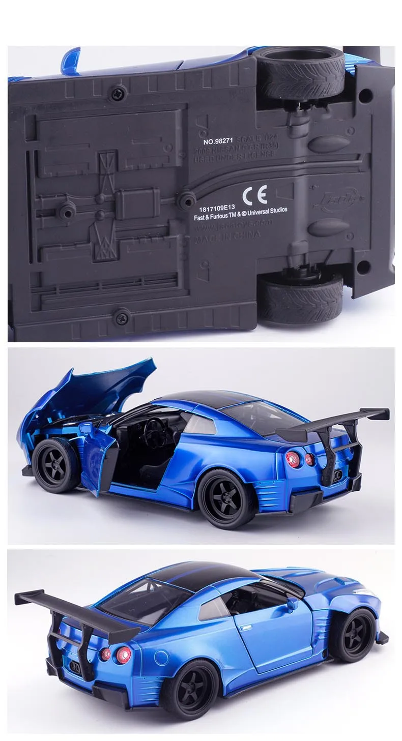 Jada1: 24 Gt-r35 модель гоночной машины игрушка детский подарок СПЛАВ украшение для автомобиля Коллекция украшения дома