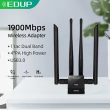 Edup 1900 Мбит/с usb wi fi адаптер dual band 24 г/wi 5 ГГц 4