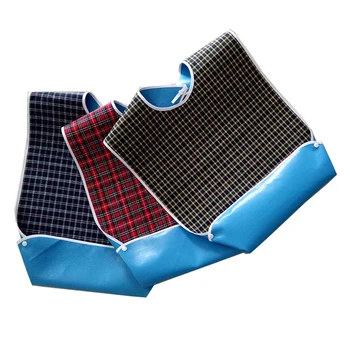 

3pcs Waterproof Adult Bibs Multicolorful Removable Crumb Catcher Reusable Clothing Protector Toiletry Kits Elderly Rice Pocket