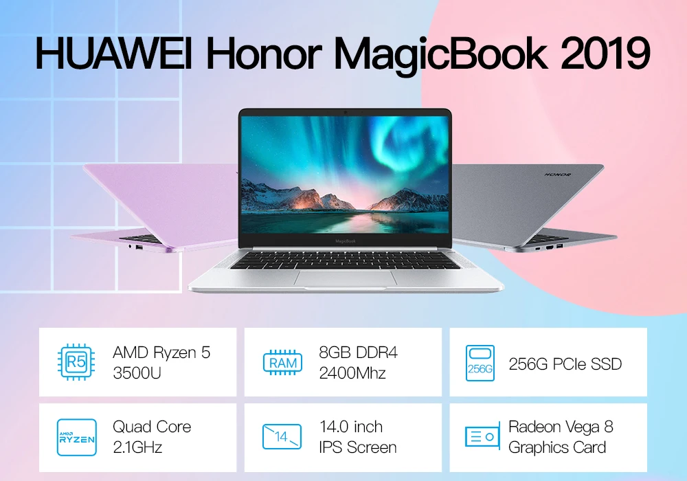 Huawei Honor MagicBook ноутбук 14 дюймов AMD Intel Core 8G 512 Гб PCIE SSD FHD ips