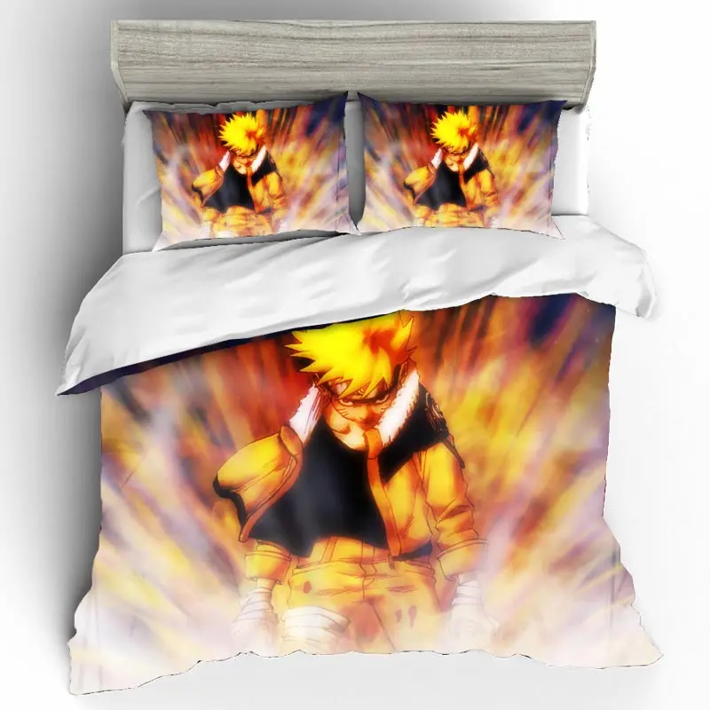 Наруто люди постельных принадлежностей высокого качества одеяла и Льняные наборы Япония 3D King size домашний текстиль постельные принадлежности набор детское постельное белье - Цвет: DQ0267